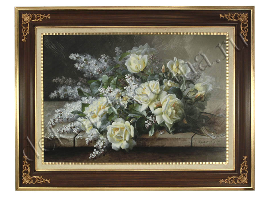 Raoul Victor Maurice  De Longpre "Натюрморт с розами"