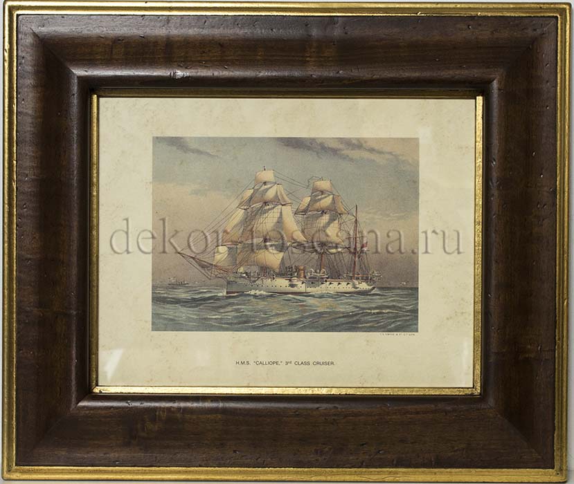 Уильям Фредерик Митчелл (1845-1914): Военный корабль Английского флота 18 века