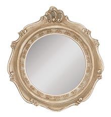 Зеркало в серебряной раме из натурального дерева